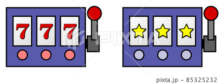 ギャンブルのスロットマシンで大当たりが出る幸運なイラスト ギャンブルのスロットマシンで大当たりが出る幸運なイラスト 85325232
