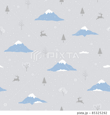 Nature village on winter seamless pattern for new year or Christmas theme Nature village on winter seamless pattern for new year or Christmas theme 85325292