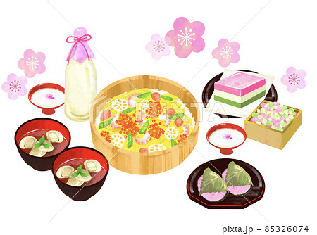 ひなまつり ちらし寿司のある食卓 ひなまつり ちらし寿司のある食卓 85326074