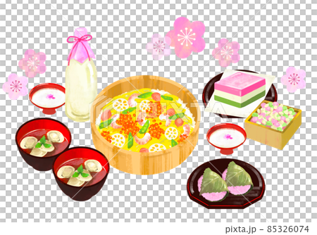 ひなまつり ちらし寿司のある食卓 ひなまつり ちらし寿司のある食卓 85326074
