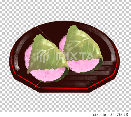 桜餅のイラストのイラスト素材