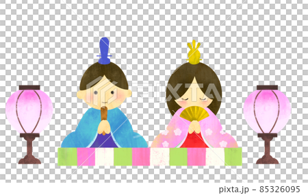 ひなまつり　おひなさま　ひな人形のかわいいイラスト 85326095