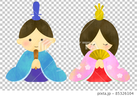 ひなまつり おひなさま ひな人形のかわいいイラストのイラスト素材