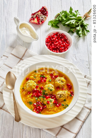 Ash-e Anar, Persian Split Pea and Pomegranate Soup Ash-e Anar, Persian Split Pea and Pomegranate Soup 85326600