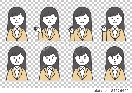 Female suit office worker business illustration vector AI material 85326663