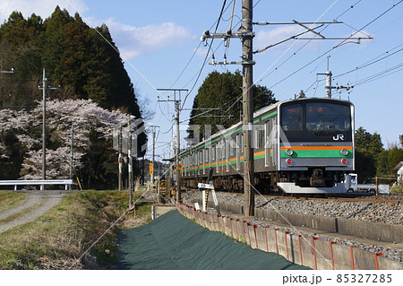 春の黒磯線を行く205系電車（栃木県矢板市） 85327285
