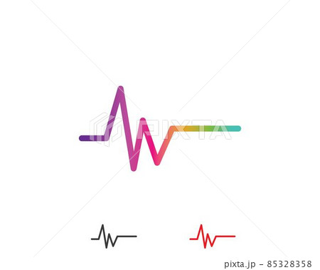 sound wave,pulse ilustration logo vector icon 85328358