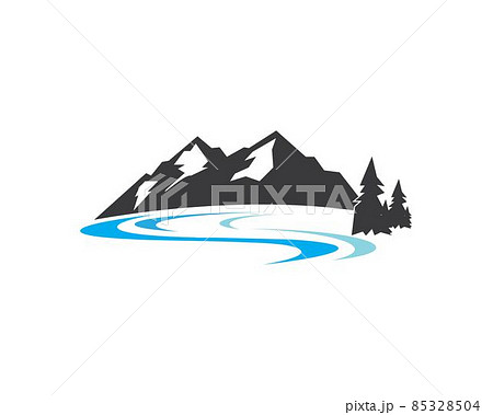 High Mountain icon Logo of adventure  Template 85328504