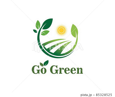 go green Logos of green leaf ecology nature element vector 85328525