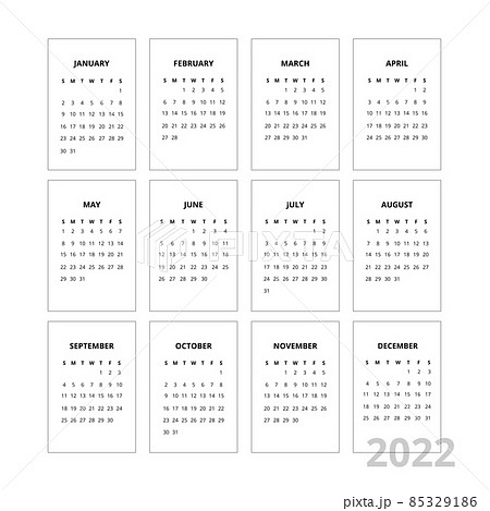 2022 Small Monthes Calendar 2022 Small Monthes Calendar 85329186