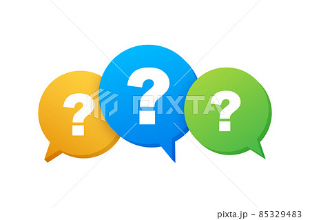 Color bubble with Question mark set. Vector stock illustration. Color bubble with Question mark set. Vector stock illustration. 85329483