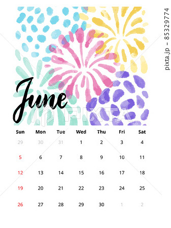 2022 English Calendar June 85329774