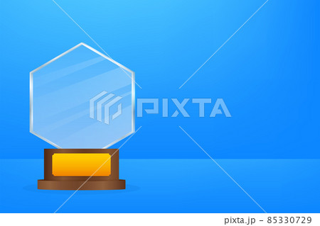 Glass award concept background. Golden trophy clipart. Vector template. Template for banner design. Winner certificate. Glass award concept background. Golden trophy clipart. Vector template. Template for banner design. Winner certificate. 85330729