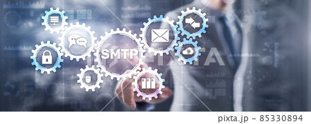 Simple Mail Transfer Protocol. Smtp server mail transfer protocol. TCP IP protocol sending and receiving e-mail 85330894