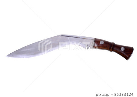 Kukri knife isolated over white Kukri knife isolated over white 85333124