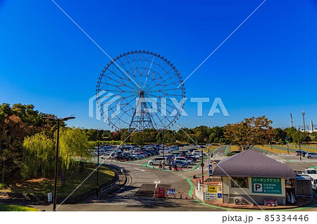 東京 江戸川区 葛西臨海公園 駐車場の写真素材