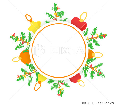 Christmas round template for a website or cards 85335479
