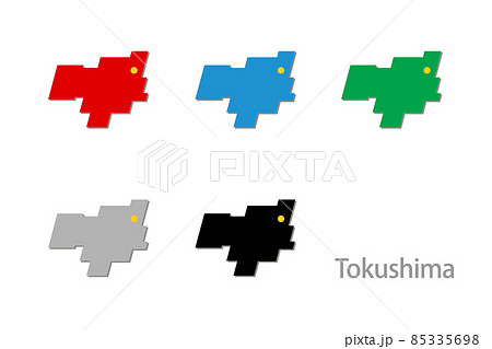 デザイン地図＿徳島県-斜め 85335698