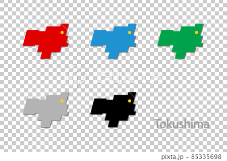 デザイン地図＿徳島県-斜め 85335698