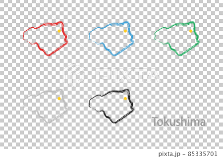 Design map _ Tokushima Prefecture-Brush Design map _ Tokushima Prefecture-Brush 85335701