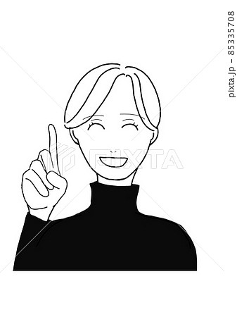 笑顔でポイントを教えてくれる女性 笑顔でポイントを教えてくれる女性 85335708