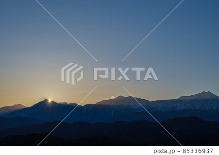 後立山連峰の夕暮れ 85336937