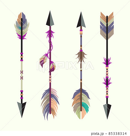 Vector set of colorful ethnic arrows, 85338314