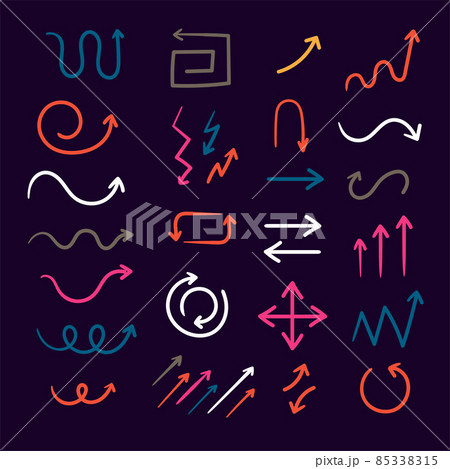 Various Colorful Style Arrow Set Various Colorful Style Arrow Set 85338315