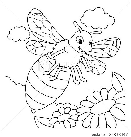 Bee Coloring Page for Kids 85338447