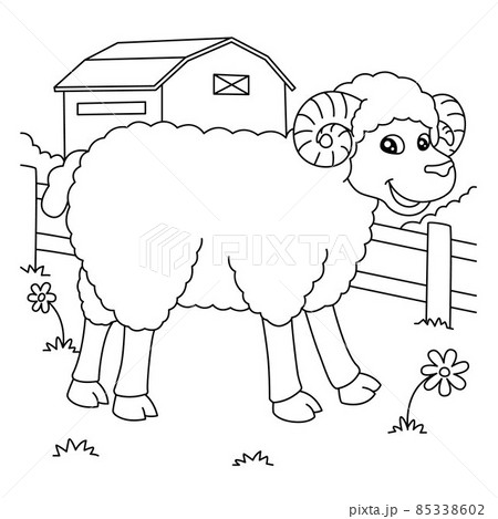 Sheep Coloring Page for Kids 85338602