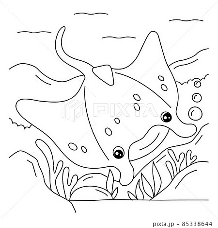 sting ray coloring page