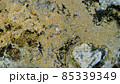 Marble texture of white and gold color. Luxurious abstract fluid art painting on the background of the technique of alcohol ink in black and gold colors. 85339349