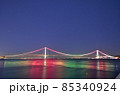 兵庫県・明石海峡大橋の夜景 85340924