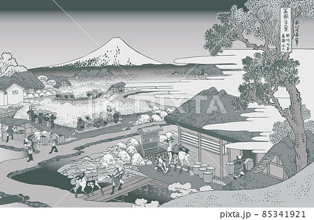 葛飾北斎イメージ駿州片倉茶園ノ不二題名入り銀 葛飾北斎イメージ駿州片倉茶園ノ不二題名入り銀 85341921