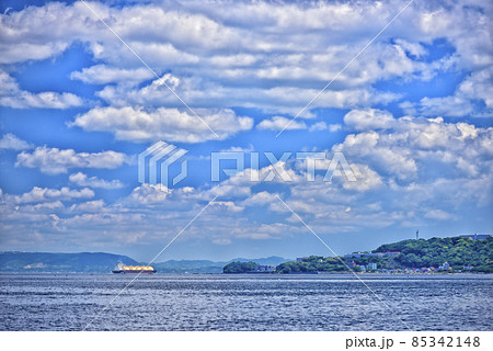 【神奈川】横須賀　うみかぜ公園から見た風景 85342148