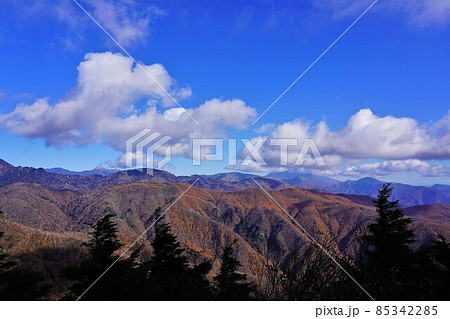 小丸山からの日光白根山と男体山 小丸山からの日光白根山と男体山 85342285