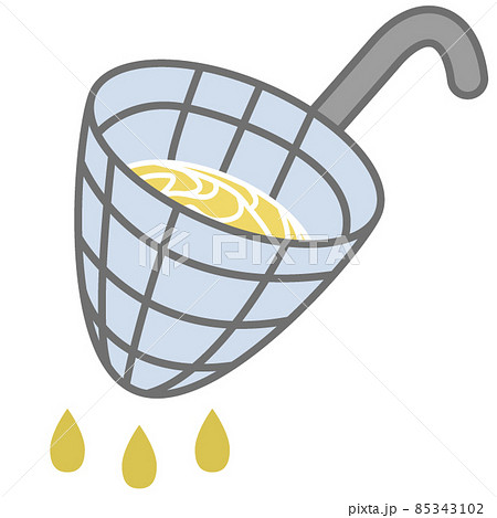 らーめん・中華そばの湯切りのイラスト らーめん・中華そばの湯切りのイラスト 85343102