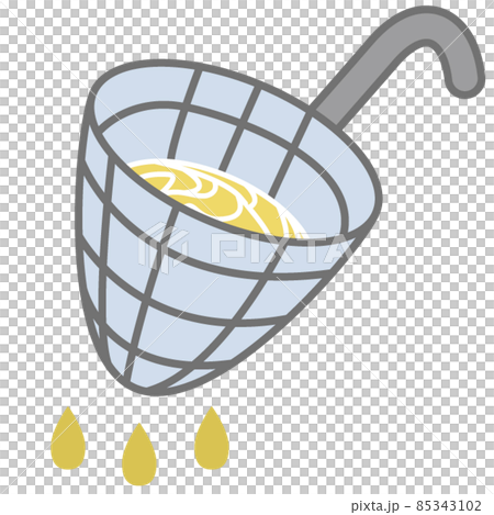 らーめん・中華そばの湯切りのイラスト らーめん・中華そばの湯切りのイラスト 85343102