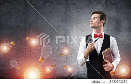 Conceptual image of young businessman. Conceptual image of young businessman. 85346282