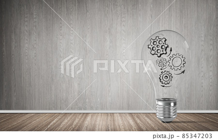 Concept of lightbulb as symbol of new idea. 85347203