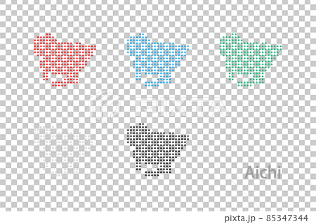 ドット地図＿愛知県-ダイヤ02 85347344