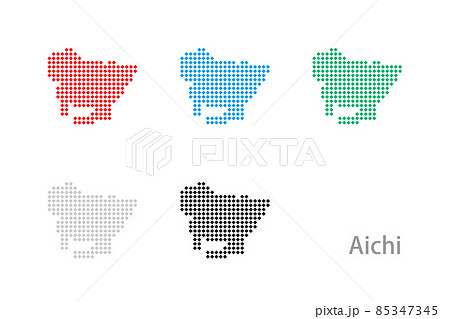 ドット地図＿愛知県-ダイヤ01 85347345