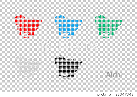 ドット地図＿愛知県-ダイヤ01 85347345