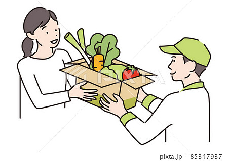 シンプル イラスト 食品宅配サービス シンプル イラスト 食品宅配サービス 85347937