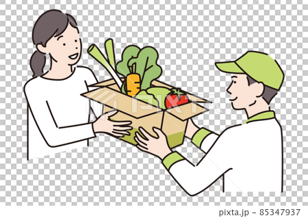 Simple illustration food delivery service 85347937