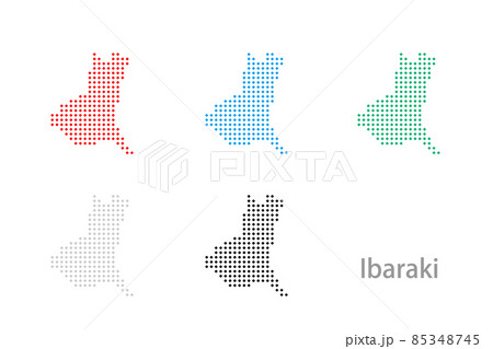 ドット地図＿茨城県-ダイヤ02 85348745