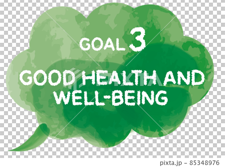 SDGs Goal 3 CMYK Watercolor Callout Icon SDGs Goal 3 CMYK Watercolor Callout Icon 85348976