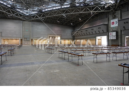 コミックマーケット設営中の誰もいない東京ビッグサイト東ホール 85349036