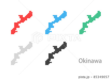 ドット地図＿沖縄県-四角01 85349057
