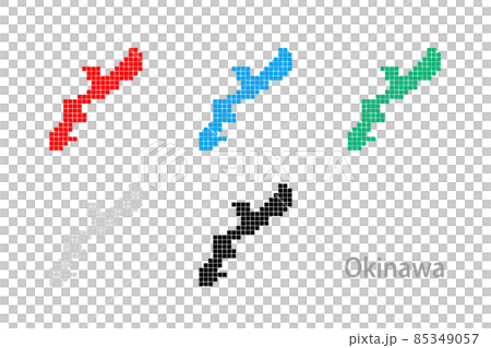 ドット地図＿沖縄県-四角01 85349057